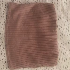 Pink strapless crop top